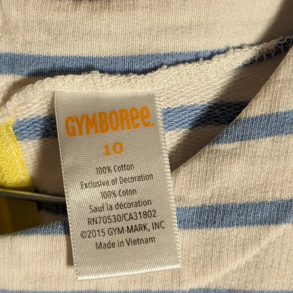 Gymboree Striped Cotton Knit Embroidered Pocket Dress VGUC Girls' 10